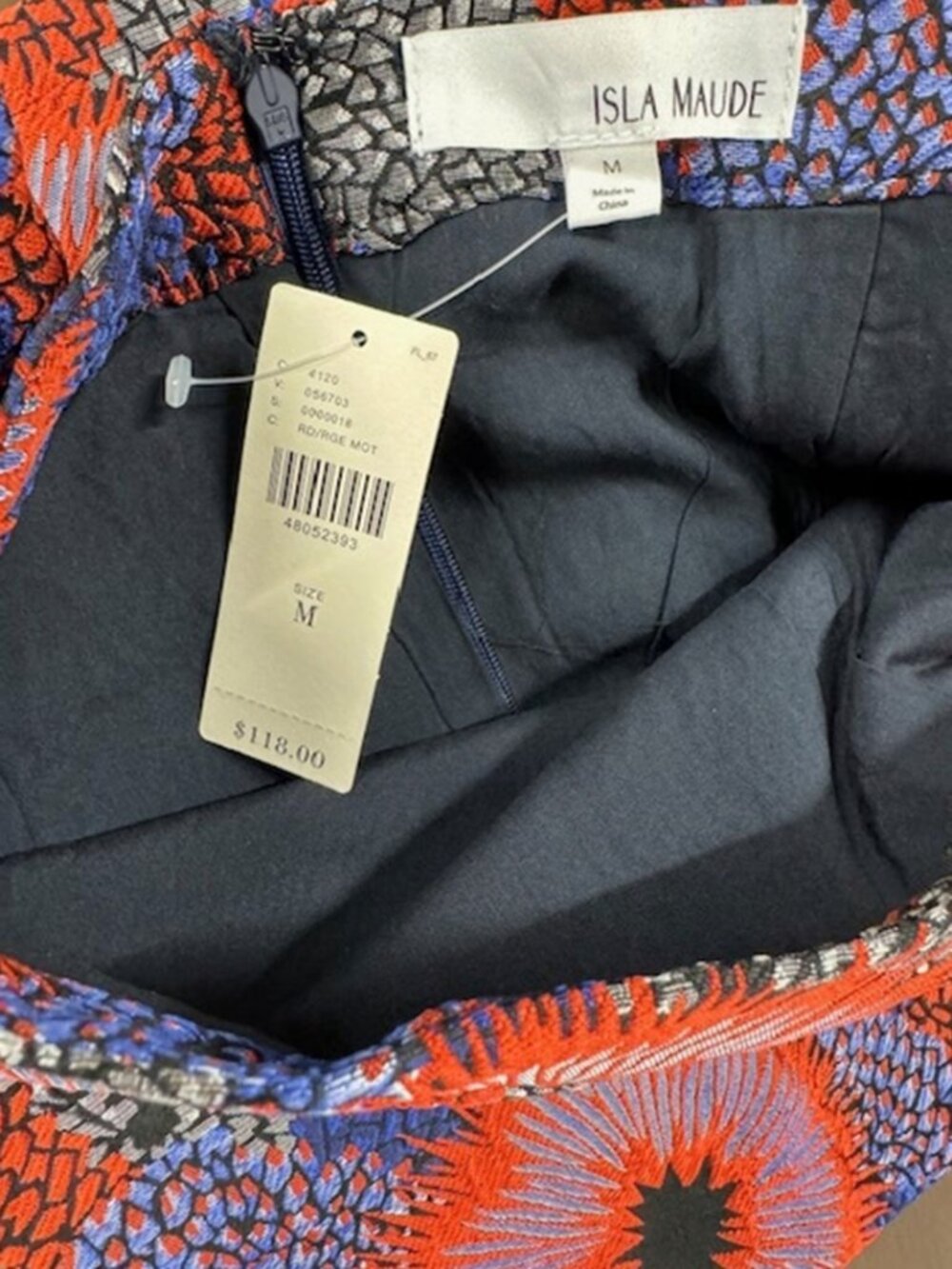 NWT Anthropologie Monello Jacquard Pencil Skirt by ISLA MAUDE​ - Picture 6 of 7